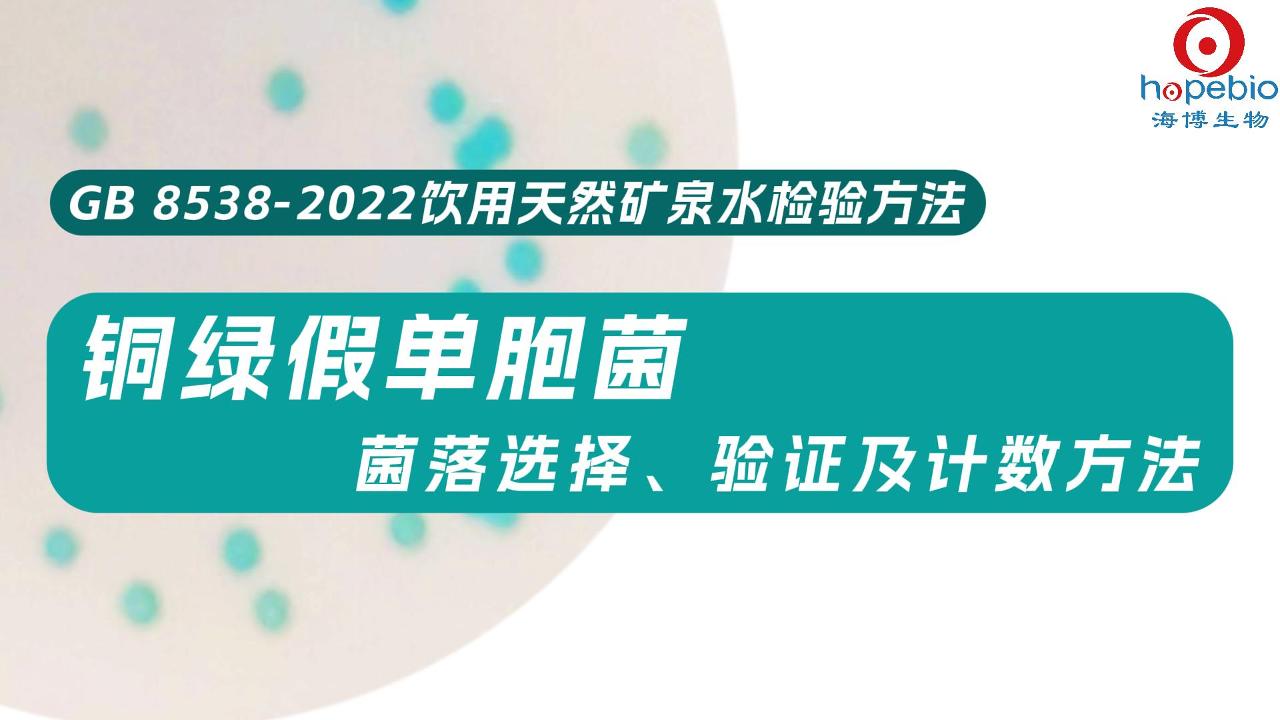 铜绿假单胞菌菌落选择、验证及计数方法